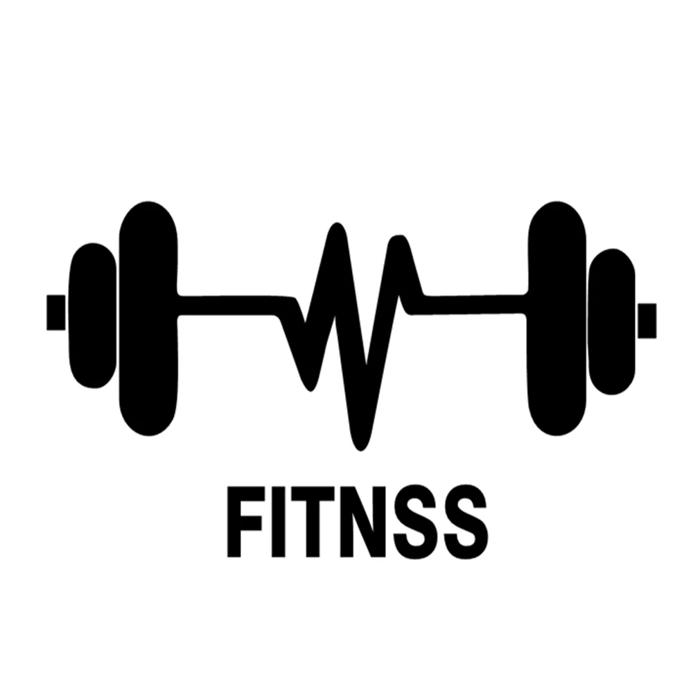 

10.7X6.3CM Fitness Weightlifting Gym Vinyl Decal, Sport Theme Car Sticker for SUV Truck Gym Bag Water Bottle, Decor