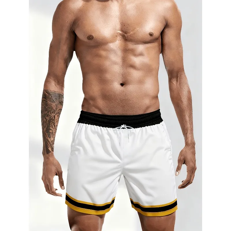 

New Men's Beach Shorts, Basketball Shorts, Gym Quick Drying Shorts, Comfortable and Breathable All Year Round, Running Shorts