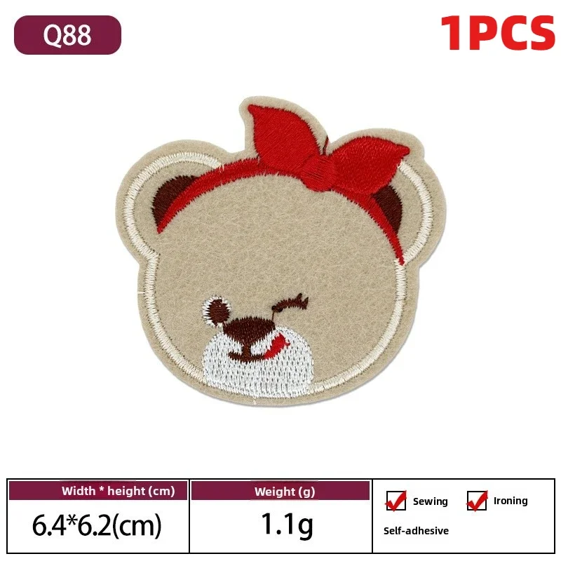 1PCS Cartoon Character Lightning Diamond Rainbow Cake Embroidery Patch For Clothes Hole Repair Decoration Iron On Label