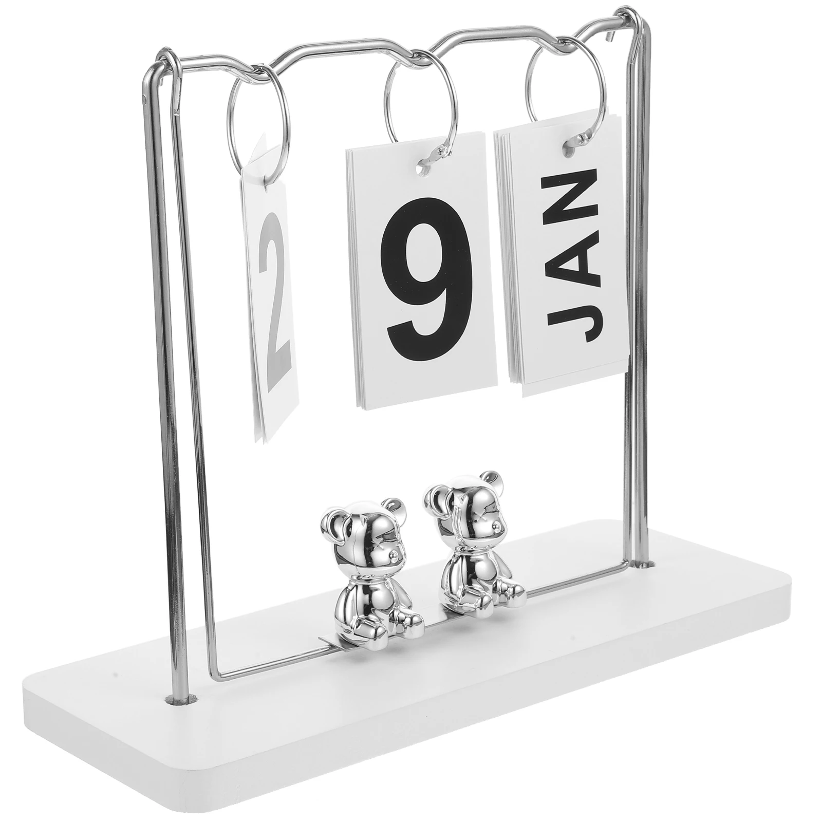 

Деревянный настольный вечный перекидной настольный календарь, многоразовый настольный календарь для домашнего офиса, кабинета, декоративная стоячая