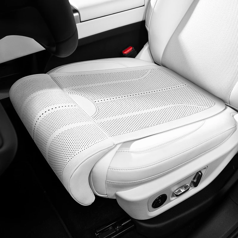 Car seat leg support cushion design options