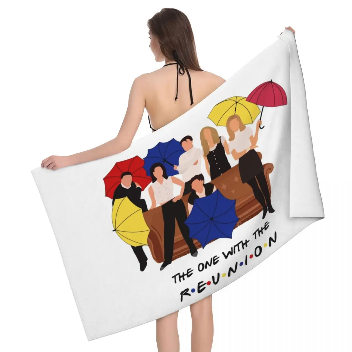 Custom Together Again Friends Beach Bath Towel Microfiber TV Show Cartoon Shower Sports Yoga Towels