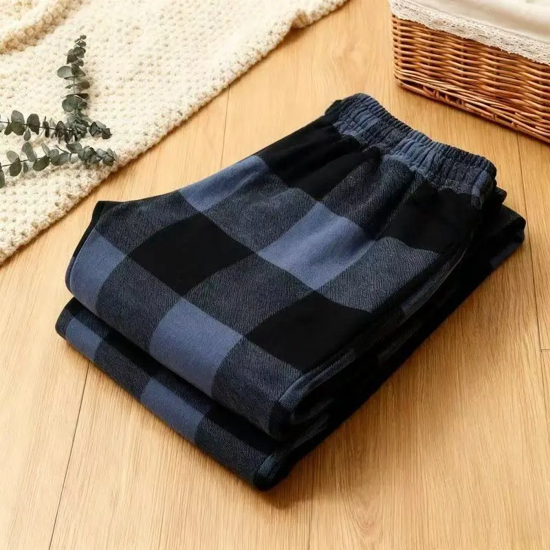 春と秋のメンズカジュアルパジャマパンツ 2025年新作 パジャマパンツ カジュアルストライプ 四季対応 ゆったり ホームロングパンツ 外出着としても着用可能