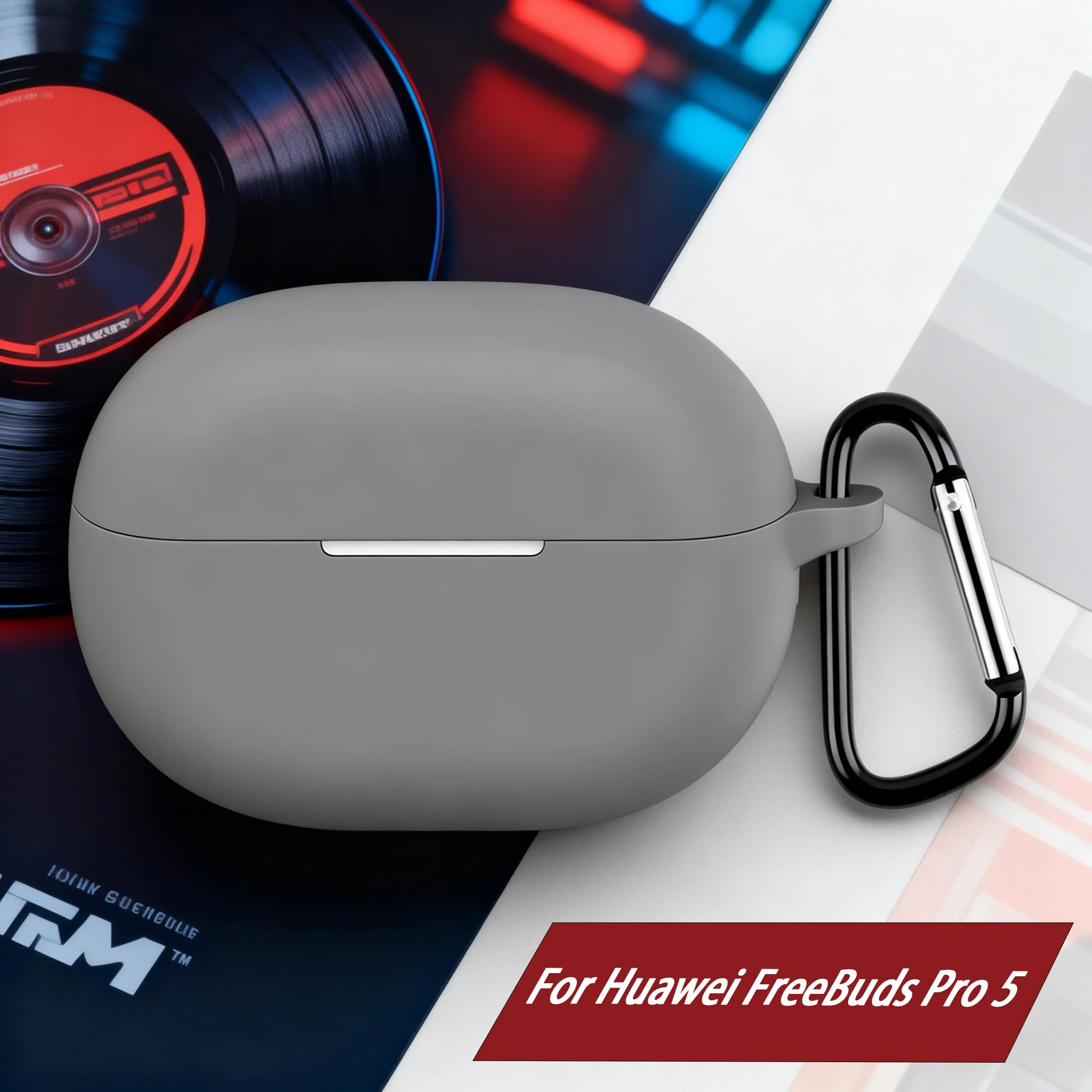 

Silicone Anti-fall Case For Huawei FreeBuds Pro 5 Cases Bluetooth wireless earphone shell For FreeBuds Pro5 Cover With Carabiner