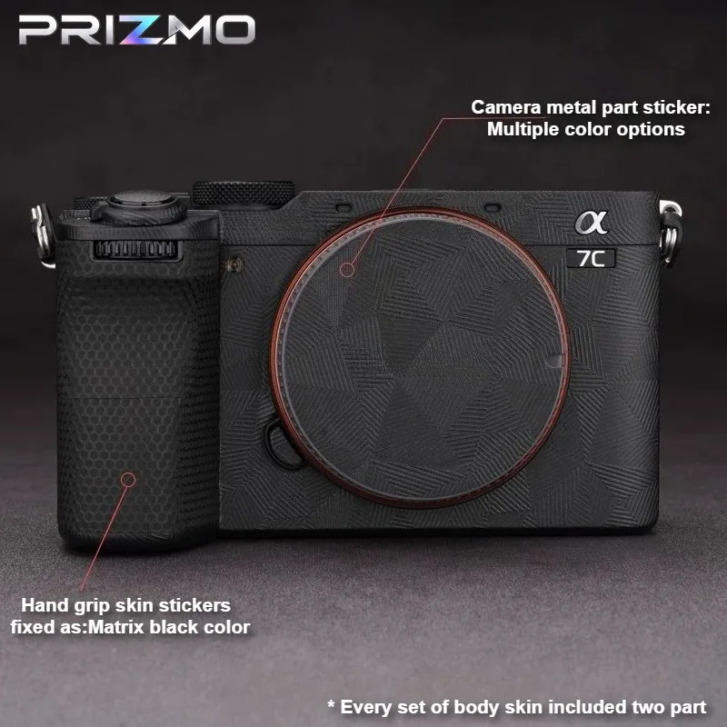 For SONY A7C II Camera Skin Sticker Vinyl Protective Wrap Anti-Scratch Premium Personalized Decal Color blocking Cartoons
