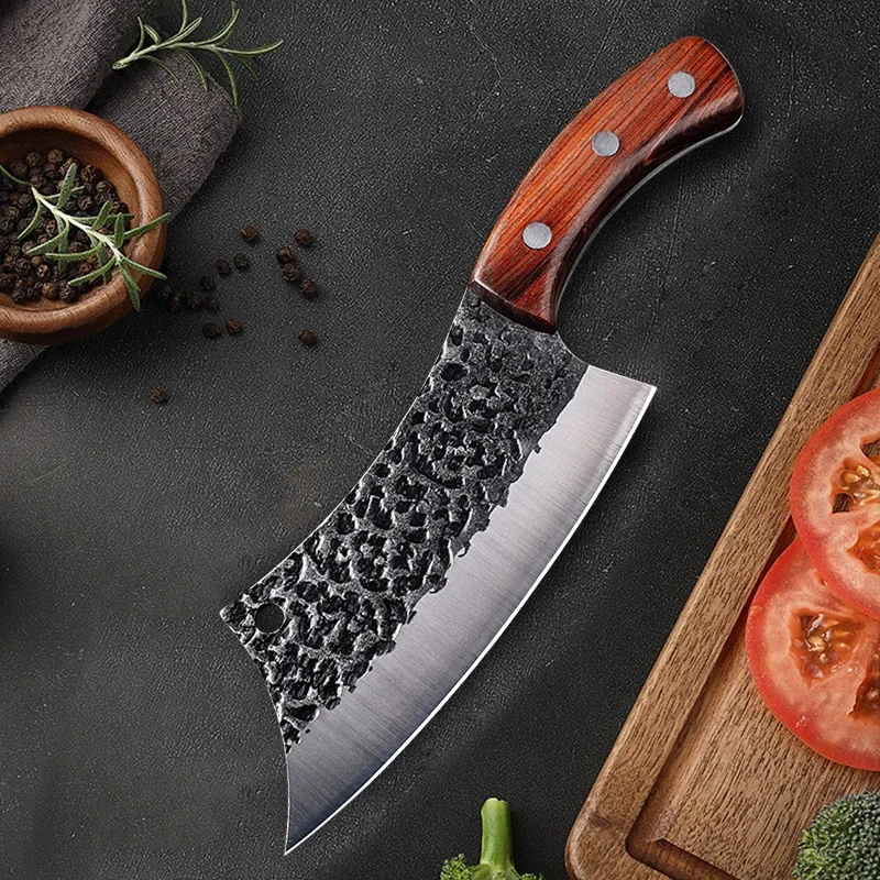 Kitchen Knife 5cr15 Stainless Steel Meat Cleaver Fruit Knife Wooden Handle Chef Butcher Boning Knife Barbecue BBQ Cooking Tools