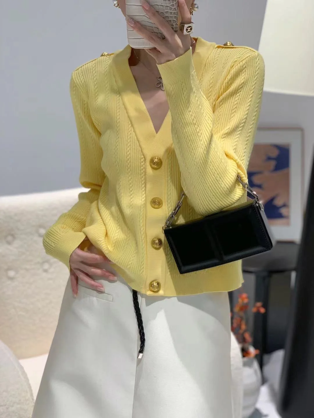 

Высококачественный европейский осенне-зимний вязаный длинный кардиган Sve V-Ne, облегающий женский топ Faion Commute Sle, чистый цвет