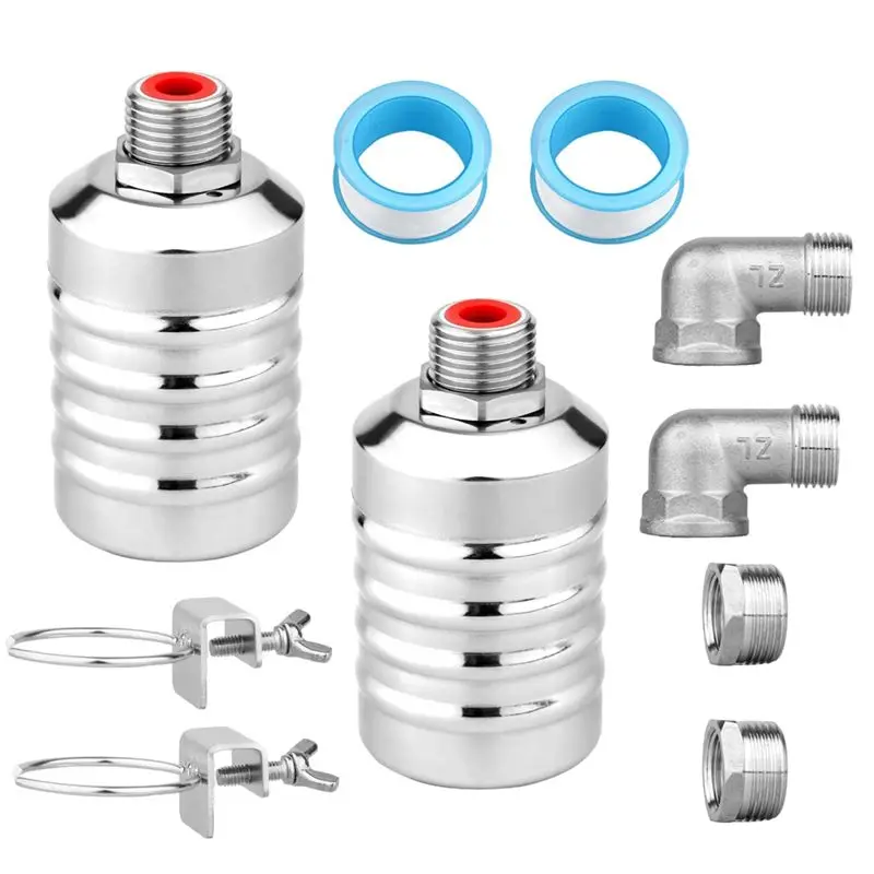 DTA4 Stainless Steel Water Float Valve, Automatic Shut Off Valve for Fish Tank Pool Livestock Trough, 1/2 Inch 3/4 Inch Garden