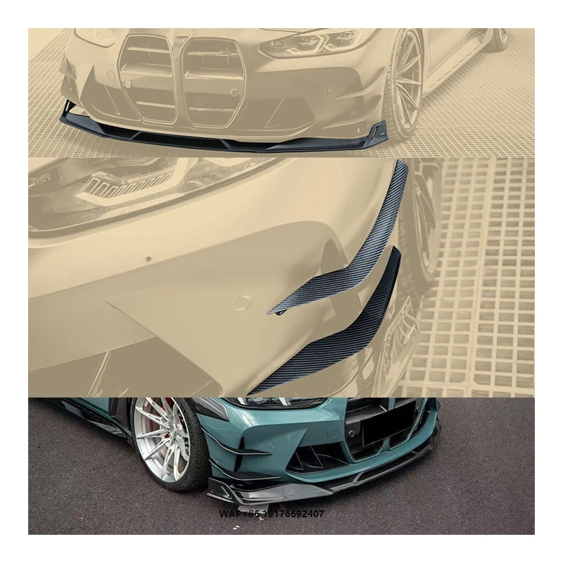 

ForBMW G80 G82 M3 M4 Carbon Fiber Front Lip Wind Knife New Condition Bumper with Exhaust Cut-Outs