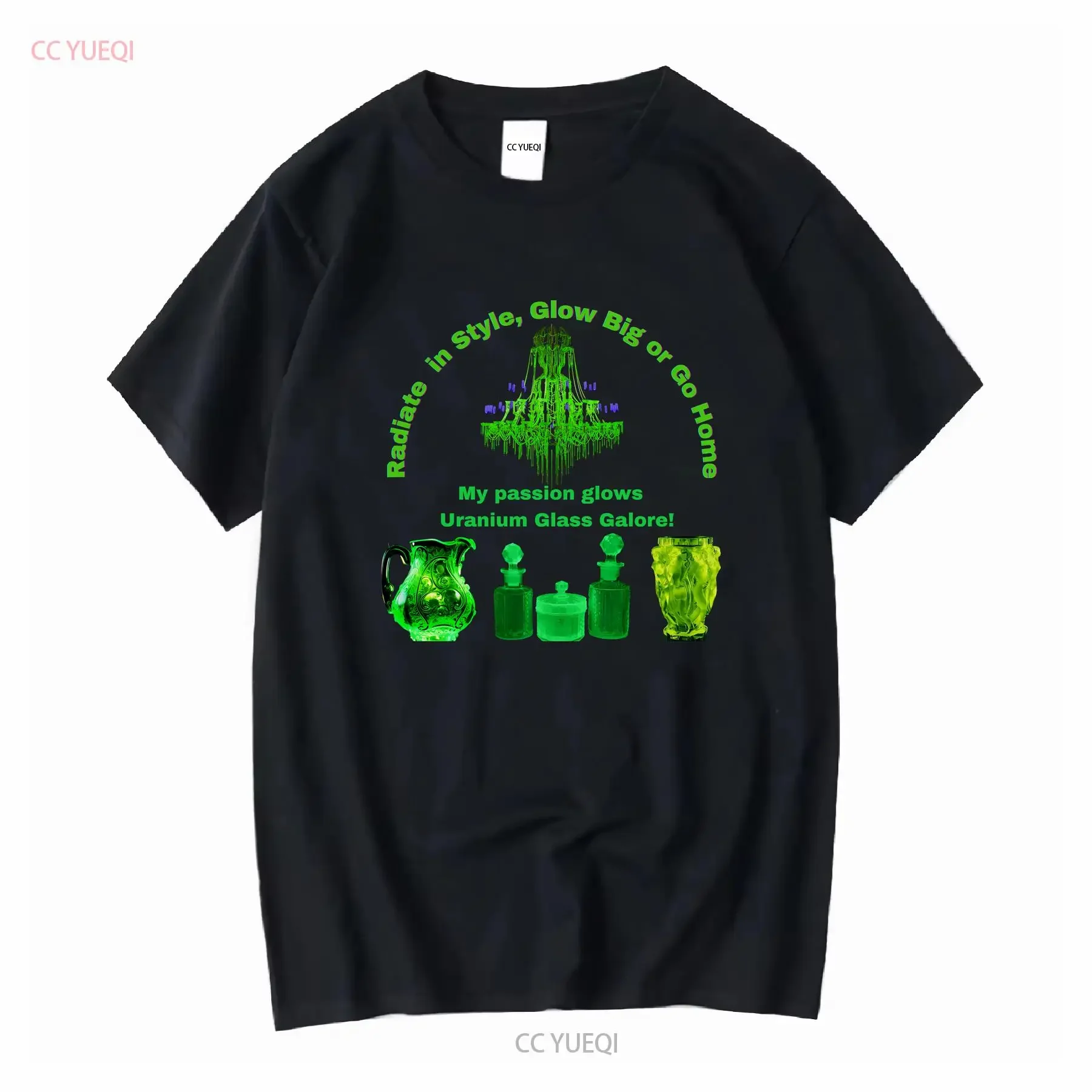 Verre d'Uranium Radiate in Style Glow big ou Go Home T Shirt Collector pour lui ses couleurs de confort t-shirt graphique vintage Lavé