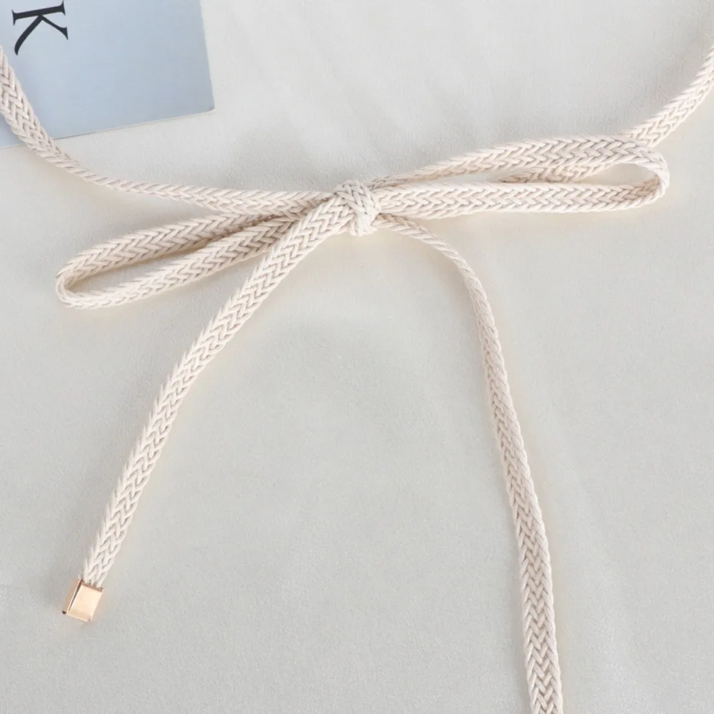 حزام فستان ضيق أحادي اللون للإناث ، نسج غير ثقب ، حزام سترة ، إغلاق الخصر ، أزياء زخرفية