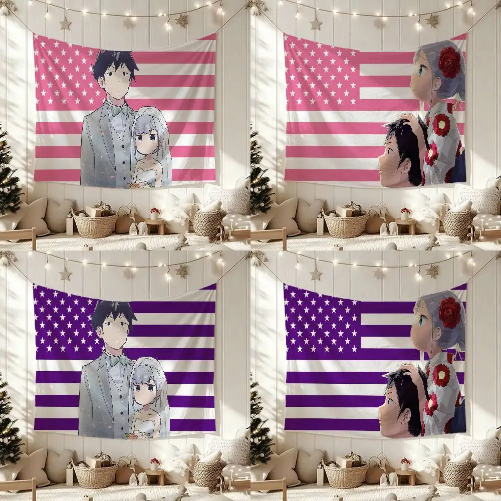 A-Aharen-san wa H-Hakarenai Flag Outdoor Decorations for Bedrooms Home Decor Items Decoration Banners