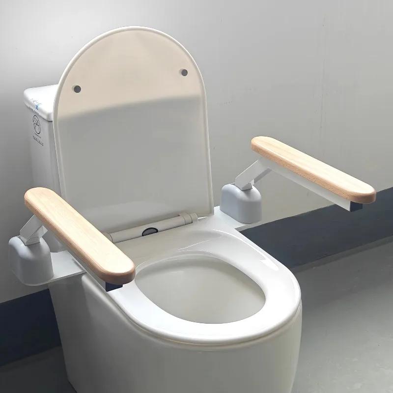 Foldable Space-Saving Bathroom Assist Bar Toilet Handrail for Enhanced Stability Safety Handrail