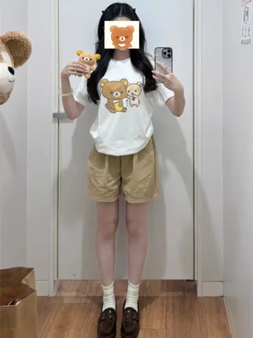 Хлопковая футболка Rilakkuma белая