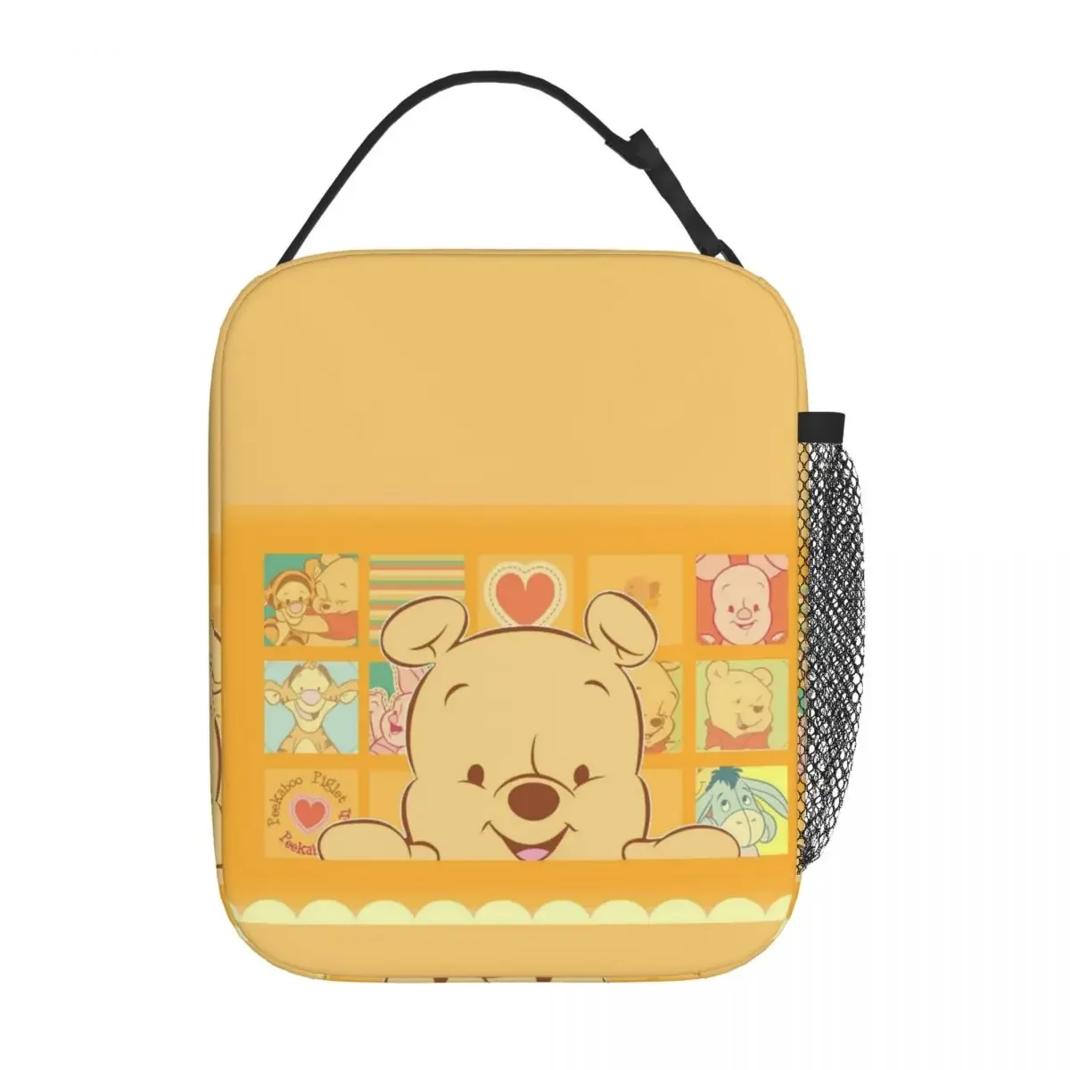 Winnie Pooh Cute Insulated Lunch Bags Cooler Lunch Container Portable Tote Lunch Box Food Handbags School Outdoor