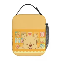 Winnie Pooh Cute Insulated Lunch Bags Cooler Lunch Container Portable Tote Lunch Box borse per alimenti scuola all'aperto