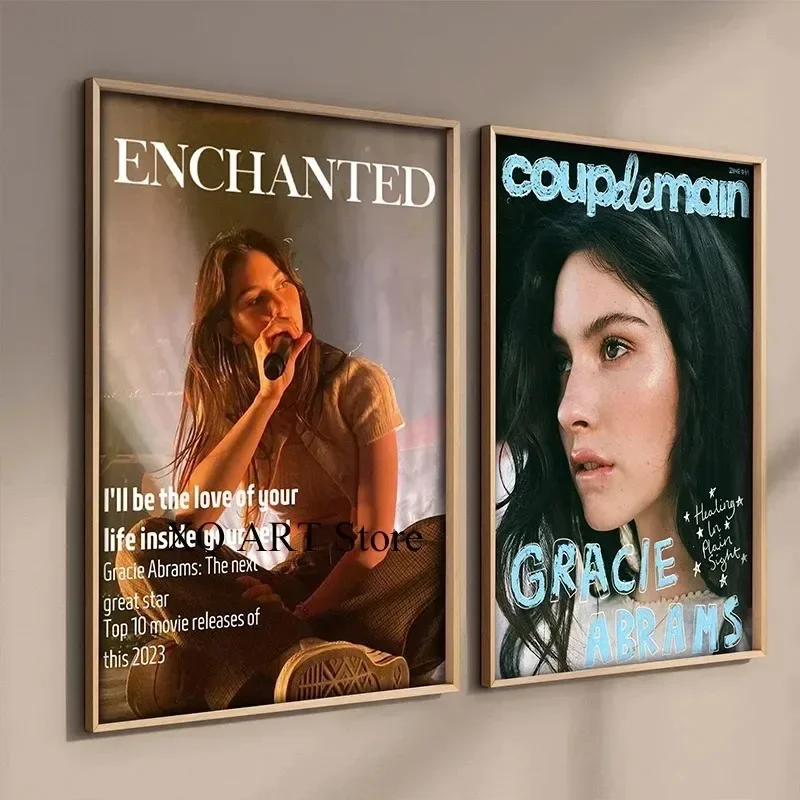 ألبوم موسيقى البوب غلاف المجلات الهيب هوب الراب الفنان GRACIE ABRAMS المشارك الجمالية حائط لوح رسم الفن غرفة الديكور #2