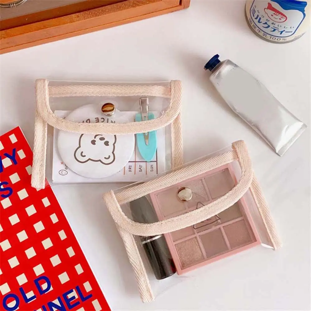 Sweet Elegant Makeup Bag Mini Multifunctional Transparent Korean Money Bag Purse Wallets Women Coin Purse Card Holder