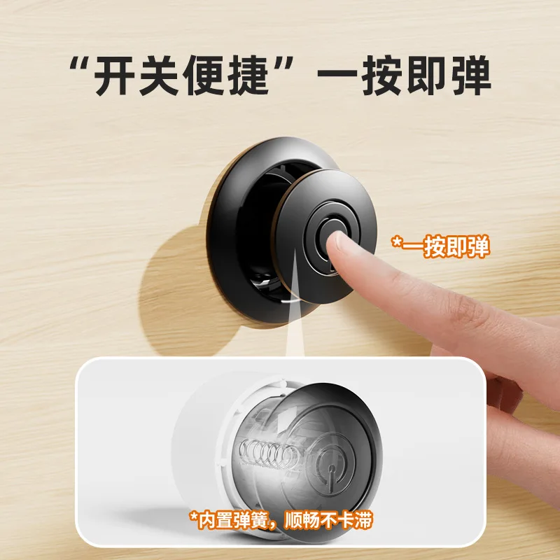 

Tatami bouncing handle concealed recessed invisible circular spring presses the fire door, concealed drawer cabinet door hand