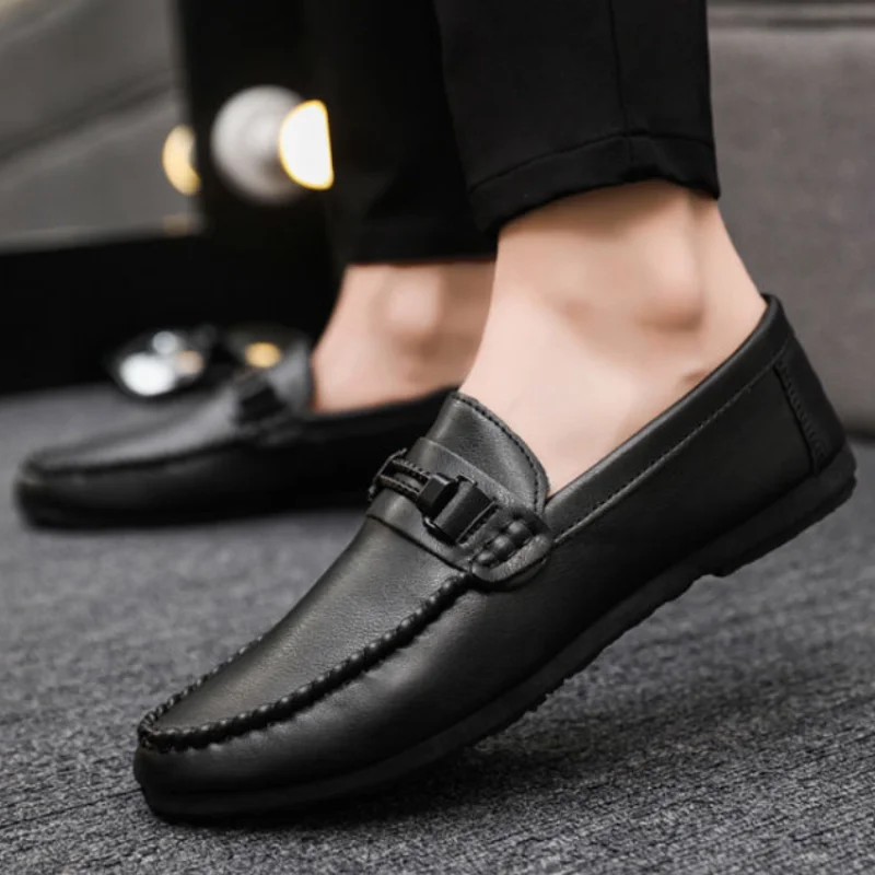 

Black Round Toe Men's Formal Shoes Brown Office Party Luxury Designer Leather Casual Business Social Shoe Male Cheap Liquidation