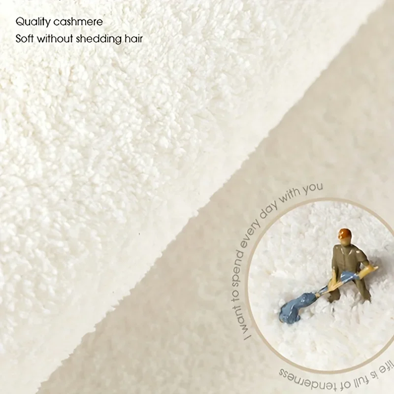 VIKAMA Imitation Cashmere Bathroom Floor Mat Anti-Dirt Wear-Resistant Mat Bathtub Absorbent Mat Rug Live Room Home Decor view 6