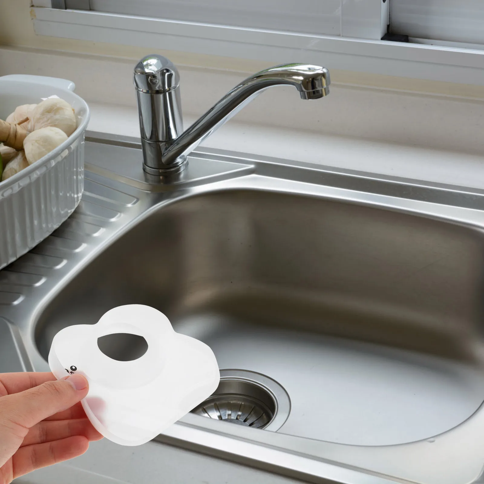 

Silicone Sink Splash Guard Transparent For Kitchen Bathroom Waterproof Anti-Scale Drip Catcher Drain Mat Sponge Holder