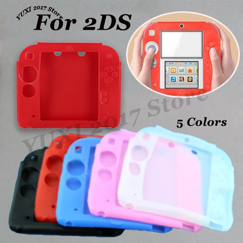 1/2PCS Silicone Game Console Protective Cover Shockproof Dustproof Waterproof Shell Anti Fall Soft Cover For 2DS Accessories