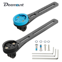 Deemount Bicycle Carbon Fiber Computer Bracket Road Bike Speedometer Headlight Mount Stand for Garmin Wahoo Bryton Gopro Camera