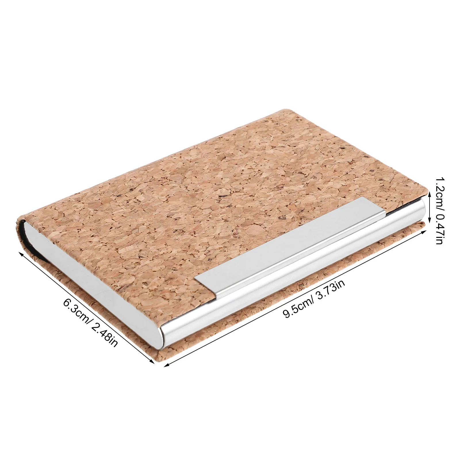 Wood Business Card Holder Stainless Steel Card Case Professional Credit Id Holder Organizer Portable Office Travel