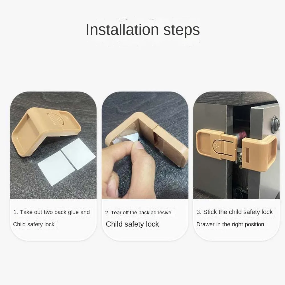 10 قطعة/المجموعة ABS أقفال أمان متعددة الوظائف الزاوية اليمنى المحمولة خزانة الطفل أقفال أدراج صغيرة مقاوم للماء