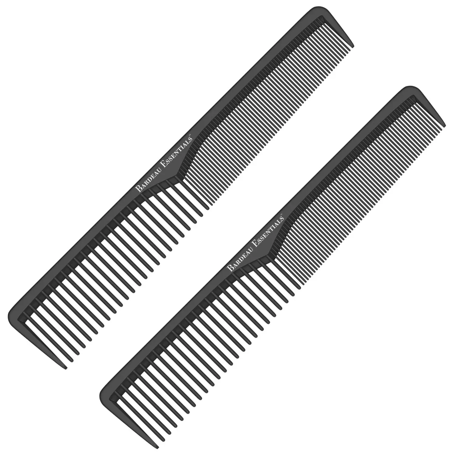 

Professional 7-Inch Carbon Fiber Comb Set: Heat & Static Resistant, Fine/Wide Teeth for All Hair Types