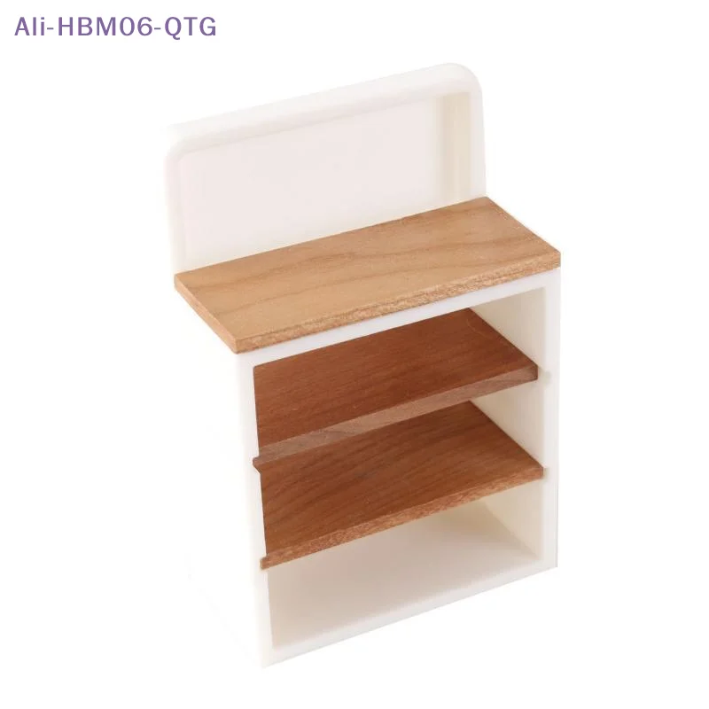 *Miniature TV Cabinet Sideboard 1/12 Scale Dollhouse Storage Rack, Doll House Scene Decor Ornament, Mini Furniture Accessories