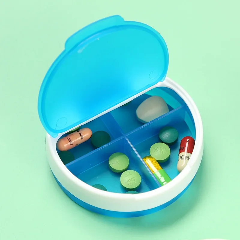Pastillero de viaje, caja dispensadora portátil semanal para exteriores, contenedor de viaje a prueba de humedad, almacenamiento de medicina, 7 días