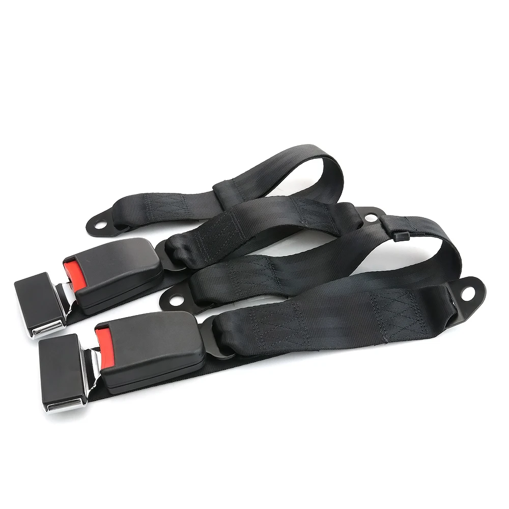 

2PC Car Safety Belt Safety Two Bolt Point Adjustable Belt 2-point Universal Car Vehicle Belt Extension Extender Strap 62-110CM