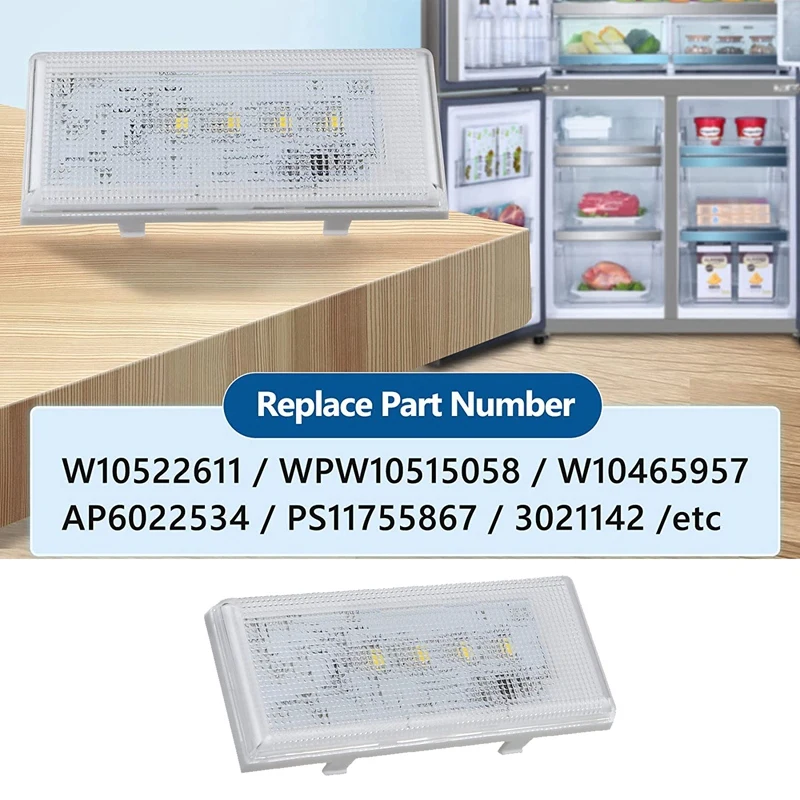 Upgraded W10515058 LED Light Refrigerator Freezer Main LED Light Compatible With Whirlpool/Kenmore/Maytag,Refrigerator Freezer
