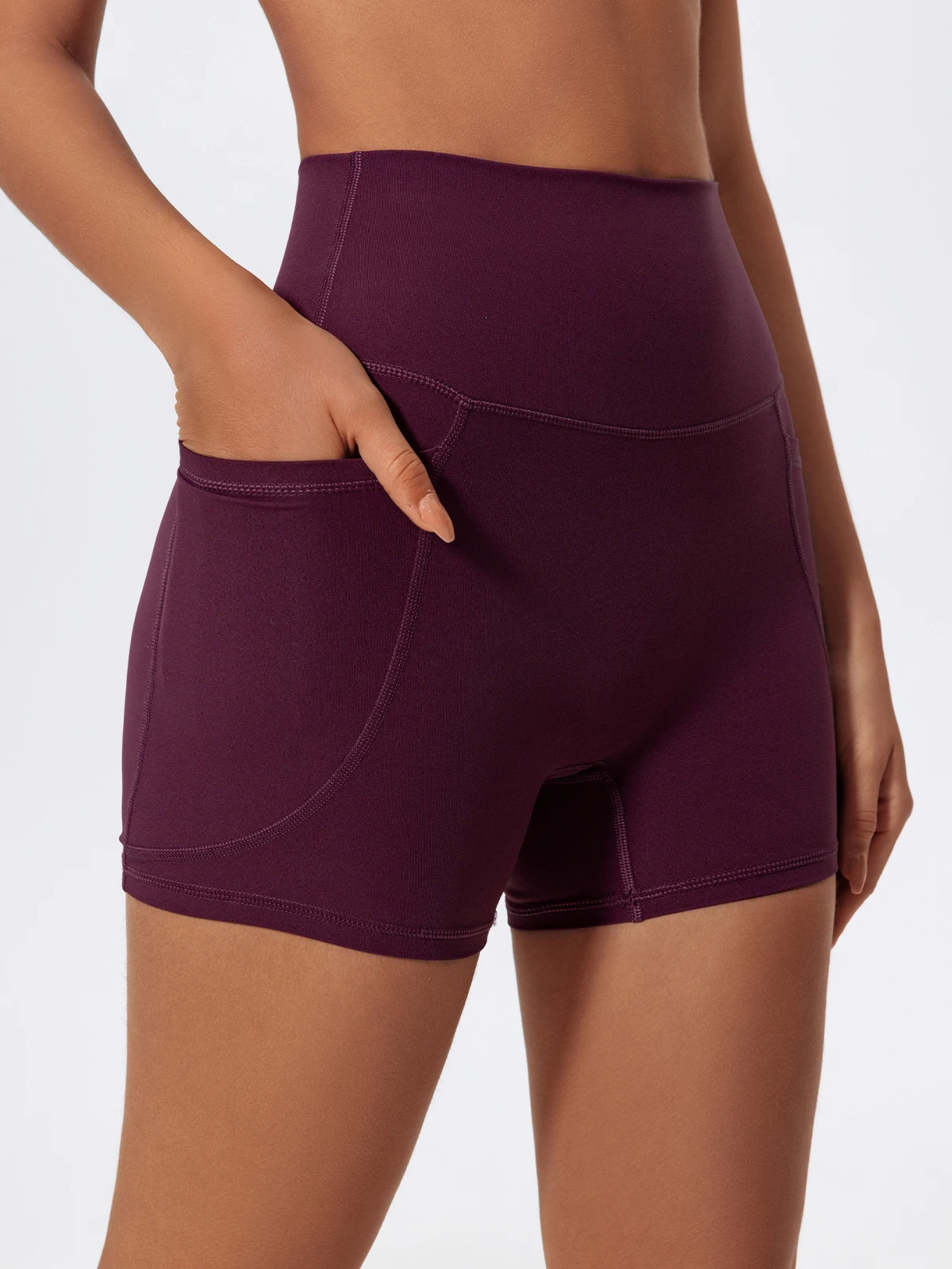 Hearuisavy Taschen Workout Gym Legging Frauen Radfahren Shorts Quick-Dry Yoga Kleidung Atmungsaktiv Hohe Taille Sport Shorts Weibliche – Detail 24