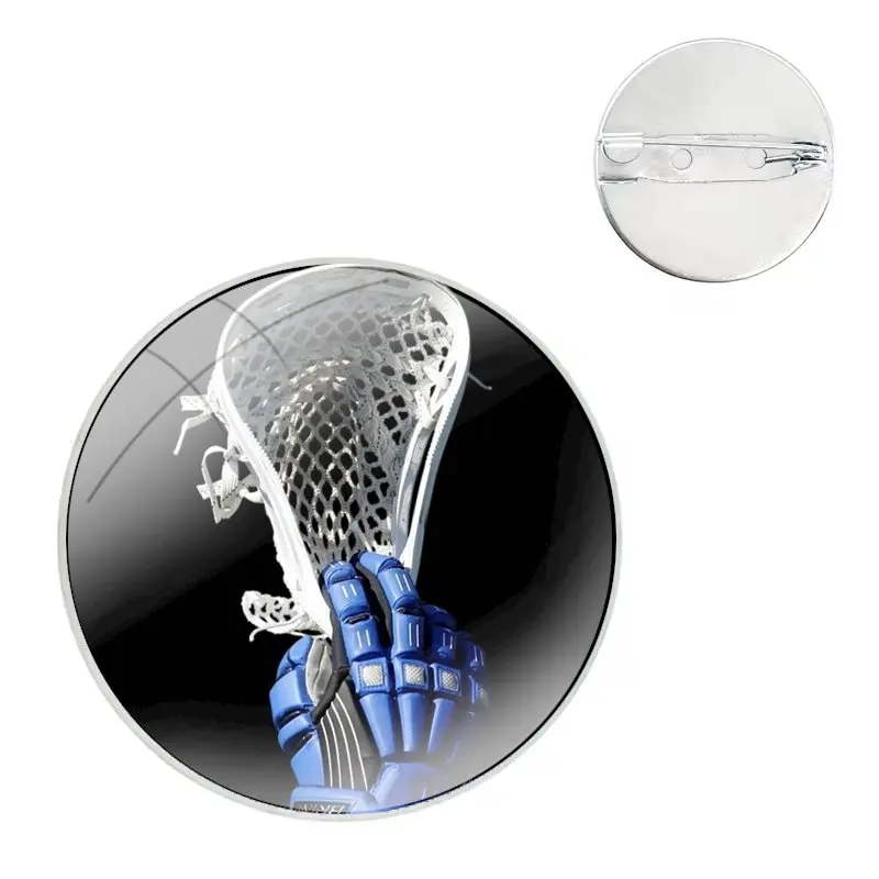 Lacrosse Goalie Pins Badge Metal Brooches For Clothes Backpack Decoration gift