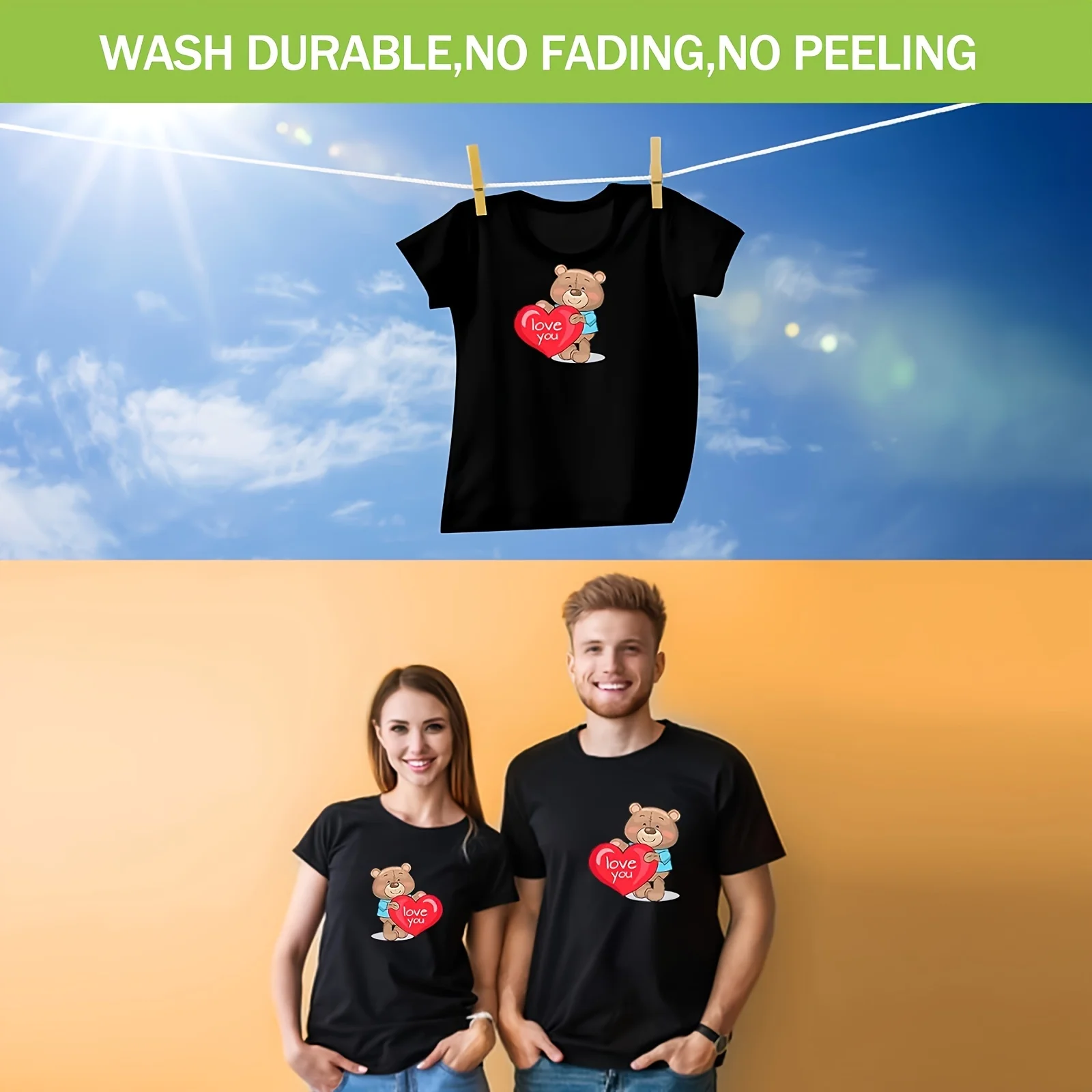 ورق نقل حراري مقاس A4 مكون من 5 أوراق للتي شيرت فينيل نقل حراري قابل للطباعة للحديد على نقل النافثة للحبر