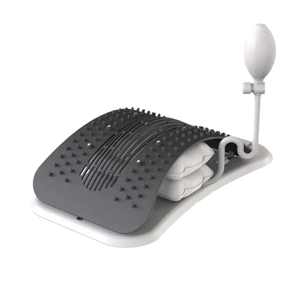 

Adjustable Back Stretcher & Massage Cushion with Magnetic Lumbar Support Plug-In for Body Pain Relief & Music Function