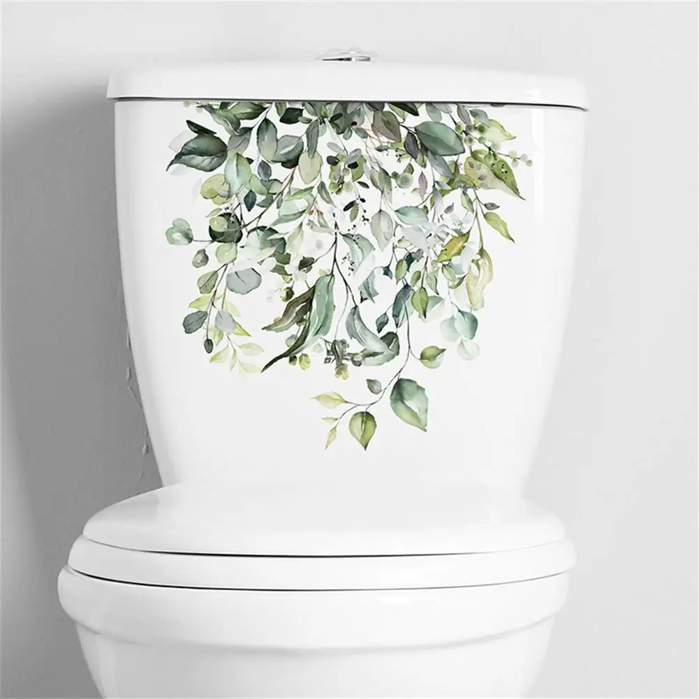 Flower Toilet Stickers Self-Adhesive Toilet Lid Stickers 3D Wall Art Decoration Wall Sticker For Bathroom Bedroom Home Decor