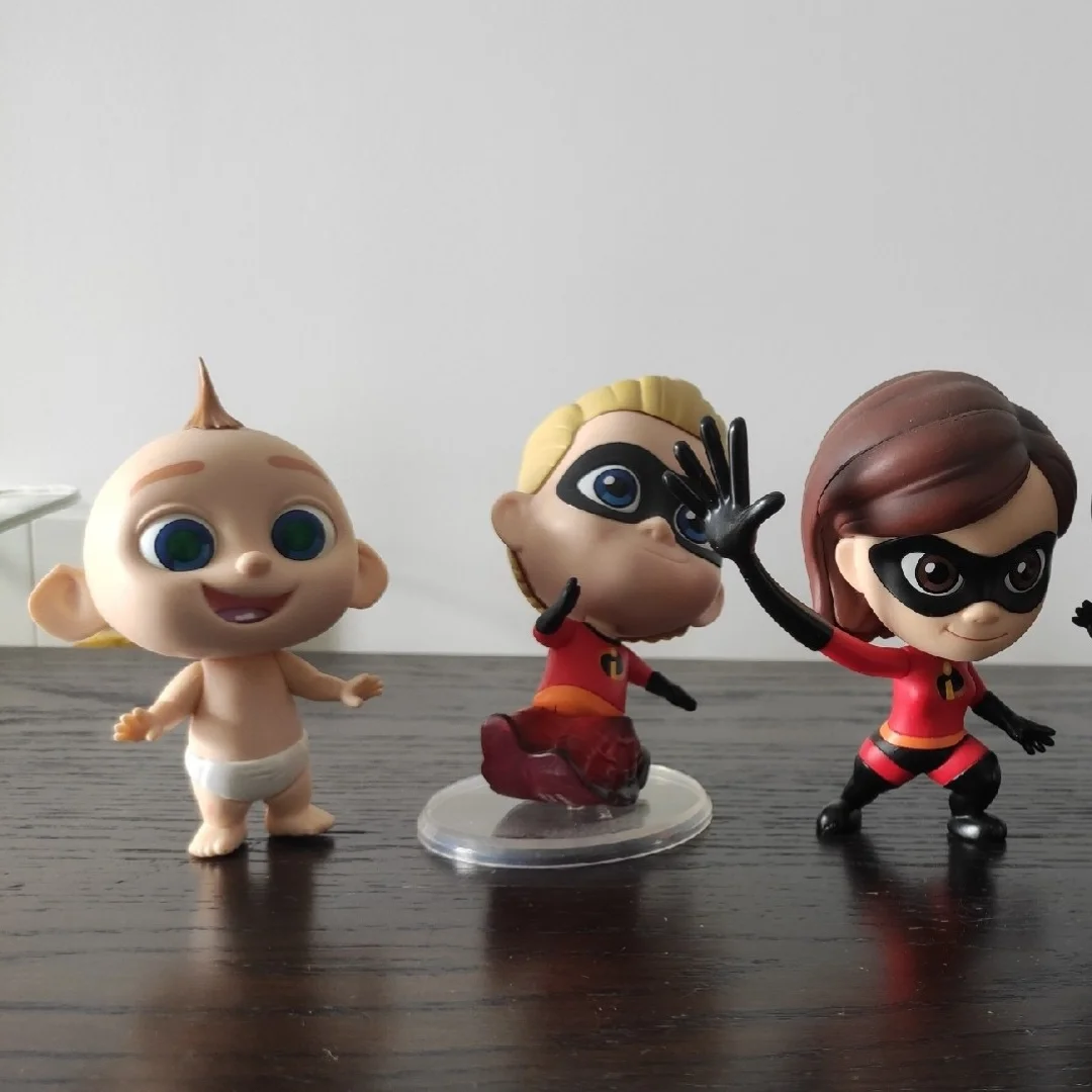 11cm Hot Toy Pvc The Incredibles Mr.Incredibles Dash Parr Jack Parr COSBABY Doll Anime Figurine Model Ornaments Gitfs Kuromi