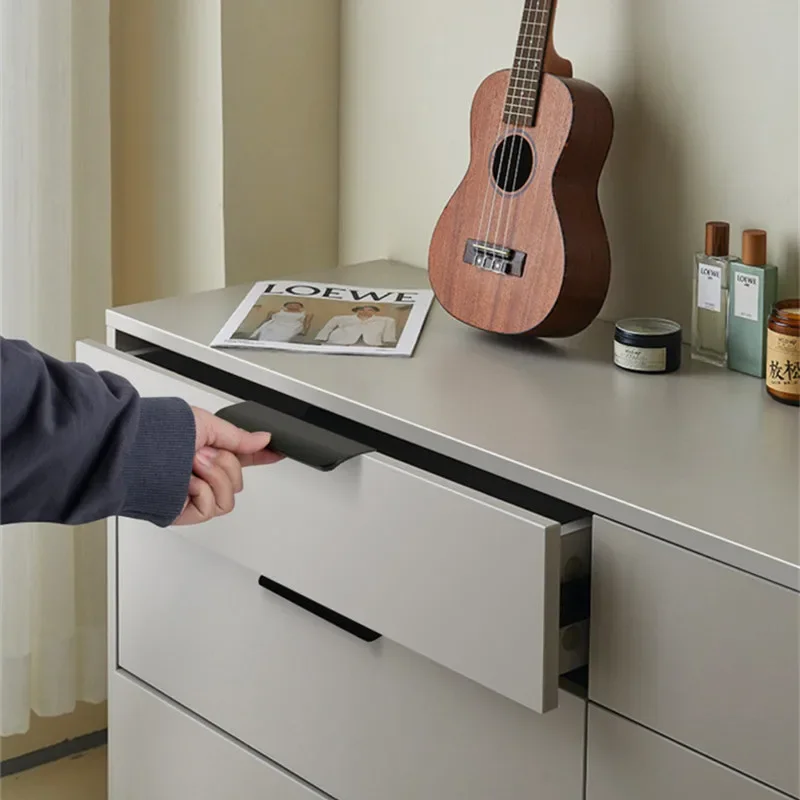 KK&FING Aluminium alloy Gold Brushed Furniture Door Handles Hidden Side Mount Wardrobe Cupboard Handle Drawer Pulls Hardware