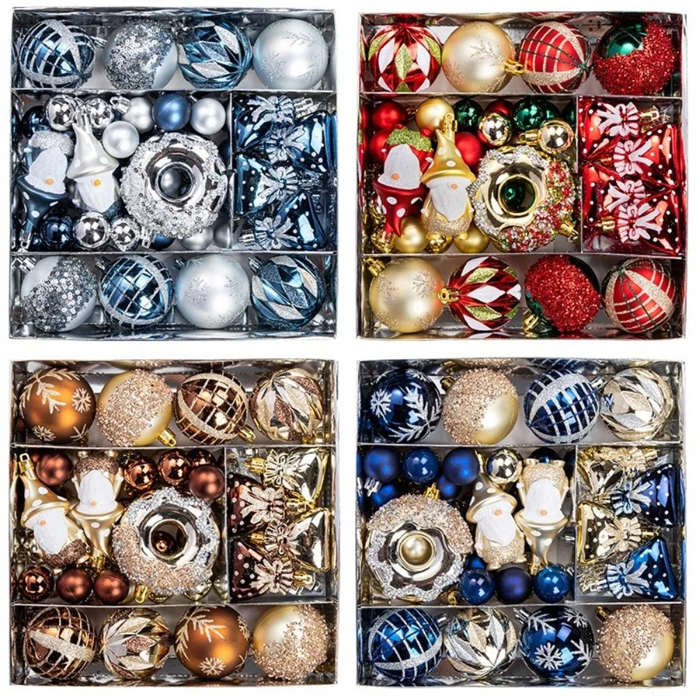 22Pcs/Set Durable 6CM Christmas Ball Shiny Creative Xmas Ornament Ball Christmas Tree Balls Scene Supplies