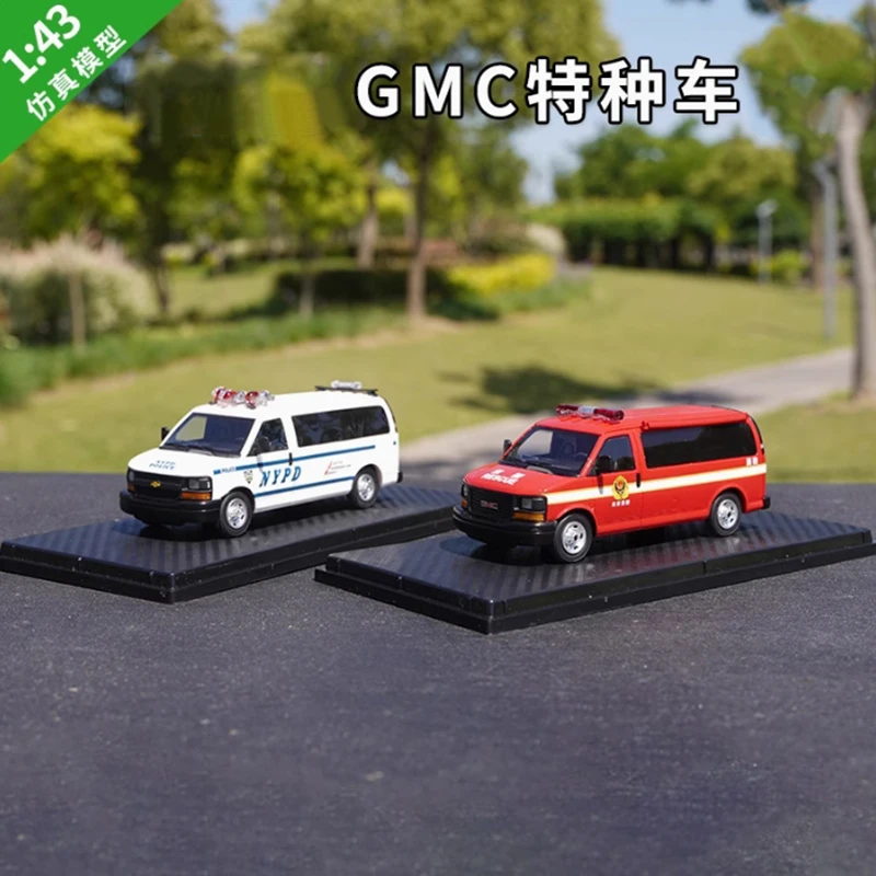 Diecast 1:43 Scale SunYork GMC Savana Special Car Commercial Vehicle Resin Car Model Collection Souvenirs Boy Holiday Gift Toy