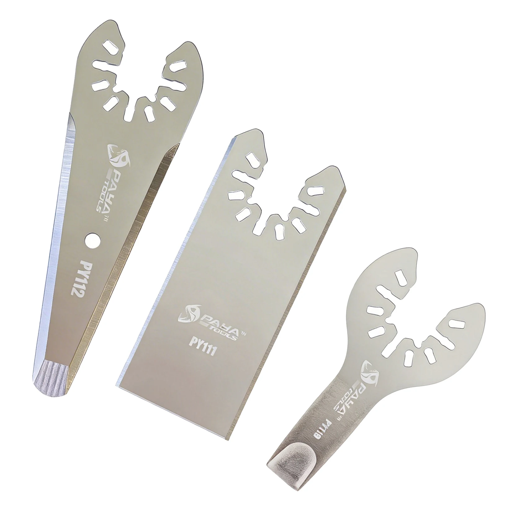 PAYA 3PCS Stainless Steel Cutter Blades Scrapers Set Oscillating Multi Tool Blades Hook Cutter Caulking Cutter Multi-purpose
