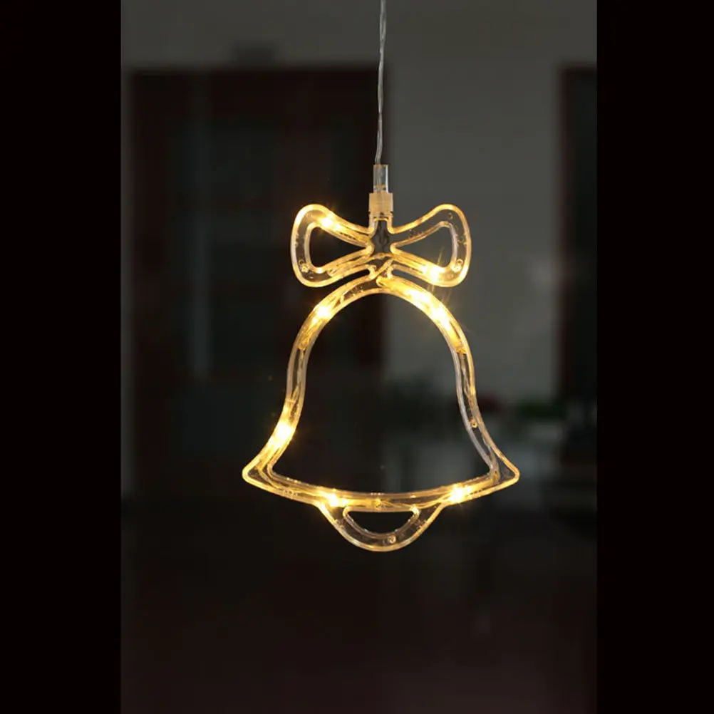 

10 LED Warm White Window Light with Suction Cup Hanging Operated Fairy Lights for Indoor Christmas Wedding Party Home