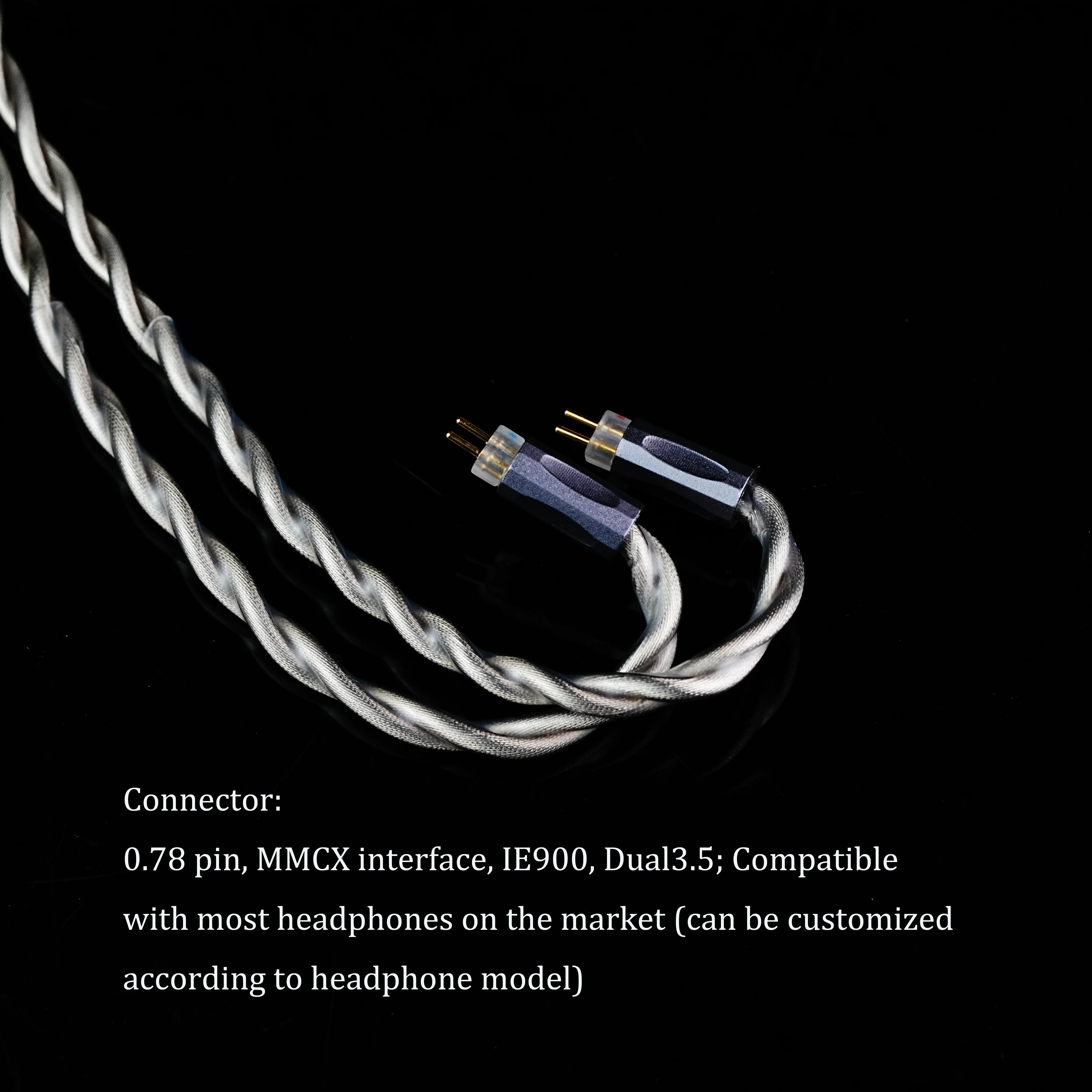 TRKAPLST-34 In-Ear-Kopfhörerkabel | Kompatibel mit 0,78-Pin MMCX, IE900, TRSDual, 3,5mm | Passend für HIFIMAN FIIO Kopfhörer – Detail 8