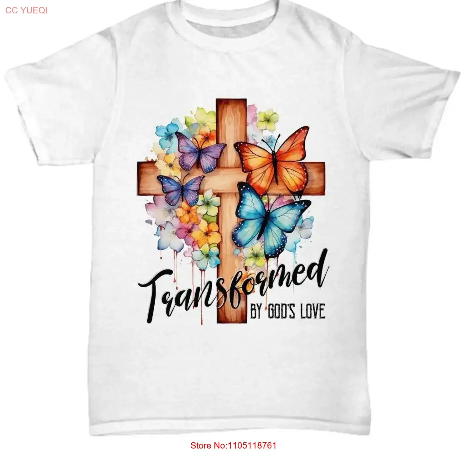 Transformed by god's love shirt vintage Washed designer clothes Slightly fashion Unisex graphic Stylish Stretched