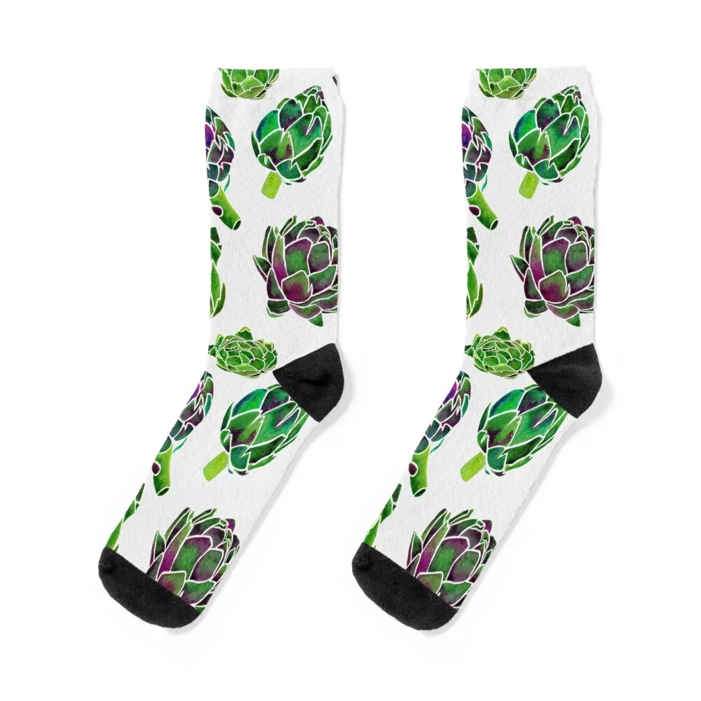 

Artichokes Watercolor Socks anti slip football valentine gift ideas set Run Boy Socks Women's