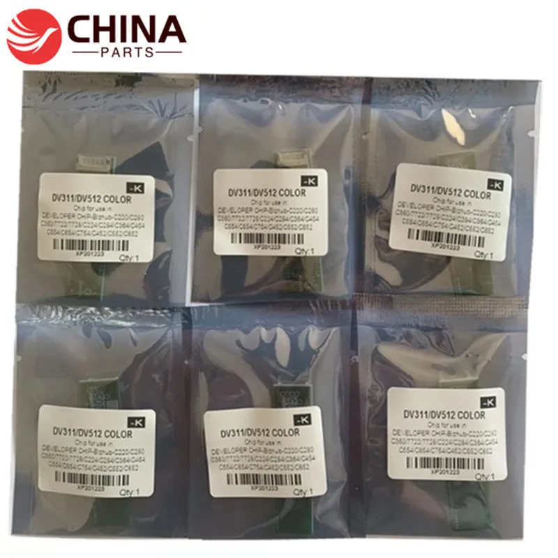 4X DV311 DV512 Developer Reset Chip for Konica Minolta C220 C280 C360 C7722 C224 C284 C364 C454 C554 C452 C552 C652 C7728